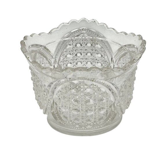 Antique Heisey Fancy Loop Glass Spooner Cup A.H. Heisey & Company USA No Lid - Picture 1 of 4